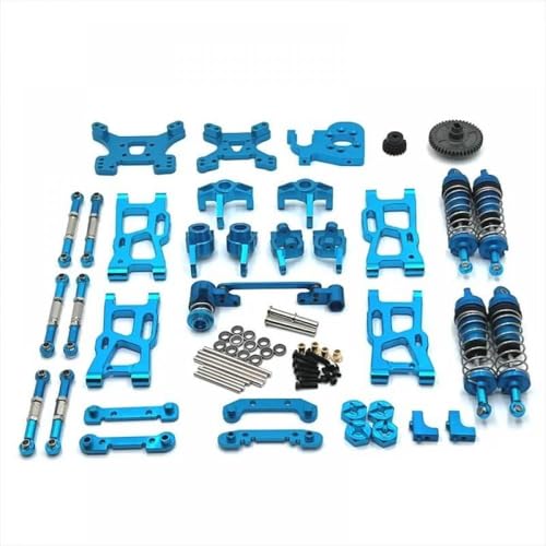 QMLQRGKF Metall-Upgrade-Teile Kompatibel mit 124007 124017 124019 144001 144002 144010 RIAARIO XDKJ-001 XDKJ-006 AM-X12 RC-Autos Kompatible Teile(Blue) von QMLQRGKF