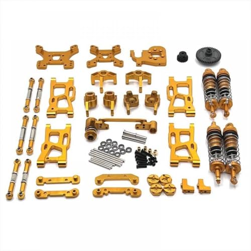 QMLQRGKF Metall-Upgrade-Teile Kompatibel mit 124007 124017 124019 144001 144002 144010 RIAARIO XDKJ-001 XDKJ-006 AM-X12 RC-Autos Kompatible Teile(Golden) von QMLQRGKF