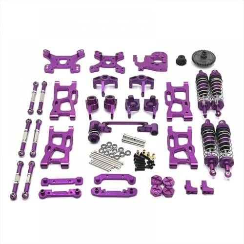 QMLQRGKF Metall-Upgrade-Teile Kompatibel mit 124007 124017 124019 144001 144002 144010 RIAARIO XDKJ-001 XDKJ-006 AM-X12 RC-Autos Kompatible Teile(Purple) von QMLQRGKF