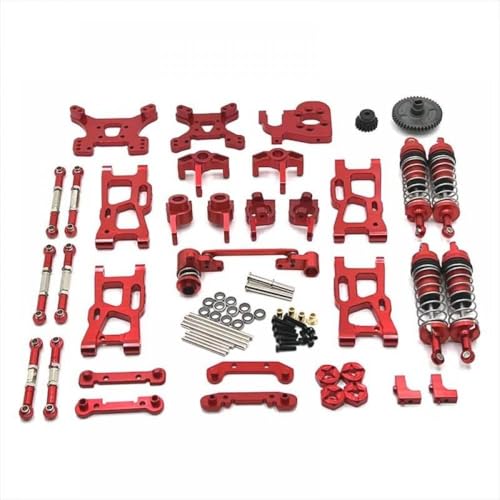 QMLQRGKF Metall-Upgrade-Teile Kompatibel mit 124007 124017 124019 144001 144002 144010 RIAARIO XDKJ-001 XDKJ-006 AM-X12 RC-Autos Kompatible Teile(Red) von QMLQRGKF