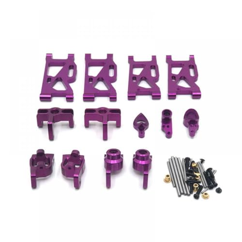QMLQRGKF Metall -Upgrade -Teile Kompatibel mit 144010 144001 02 124017 16 18 und 124019 RC -Autos(Purple six-Piece) von QMLQRGKF