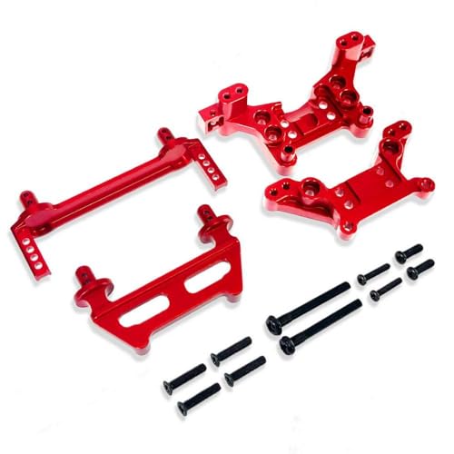 QMLQRGKF Metall -Upgrade -Teile Kompatibel mit kompatible Hyper GO 1/16 16208 16209 H16 H16 BM RC -Auto vorne Heckkörpersäulen Stoßtürme Stoßtürme(Red) von QMLQRGKF