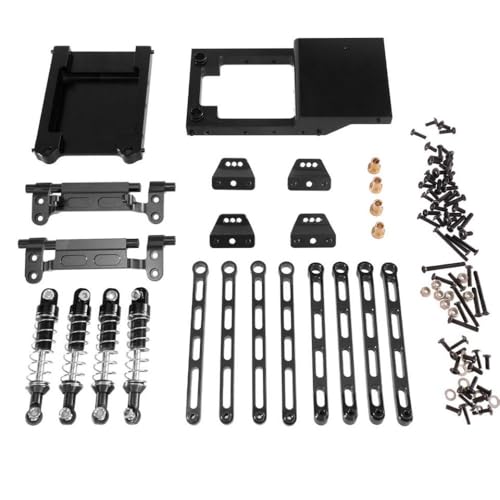 QMLQRGKF Metall -Upgrade -Teile und -zubehör Kompatibel mit 1/12 RC -Auto kompatibel mit MN Modell MN168 MN78 einschließlich Stabschockdämpfer -Schwachstellenkit(Black) von QMLQRGKF