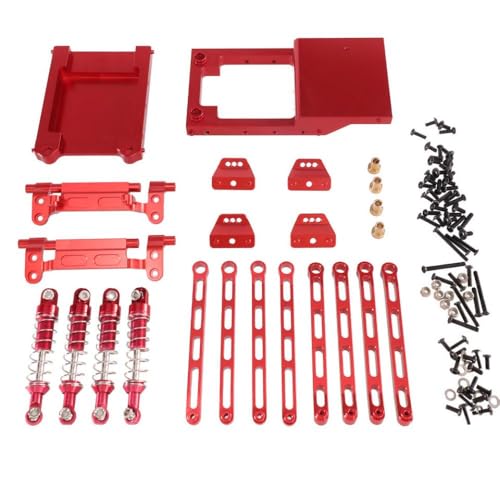 QMLQRGKF Metall -Upgrade -Teile und -zubehör Kompatibel mit 1/12 RC -Auto kompatibel mit MN Modell MN168 MN78 einschließlich Stabschockdämpfer -Schwachstellenkit(Red) von QMLQRGKF