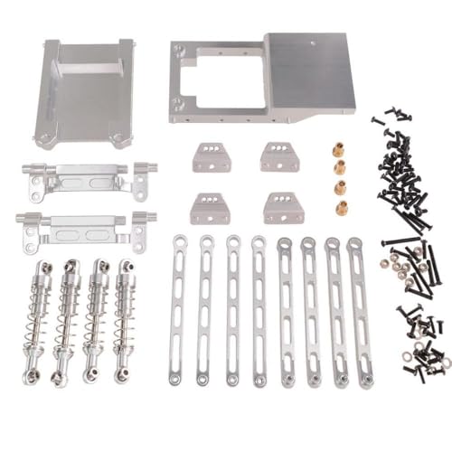 QMLQRGKF Metall -Upgrade -Teile und -zubehör Kompatibel mit 1/12 RC -Auto kompatibel mit MN Modell MN168 MN78 einschließlich Stabschockdämpfer -Schwachstellenkit(Silver) von QMLQRGKF