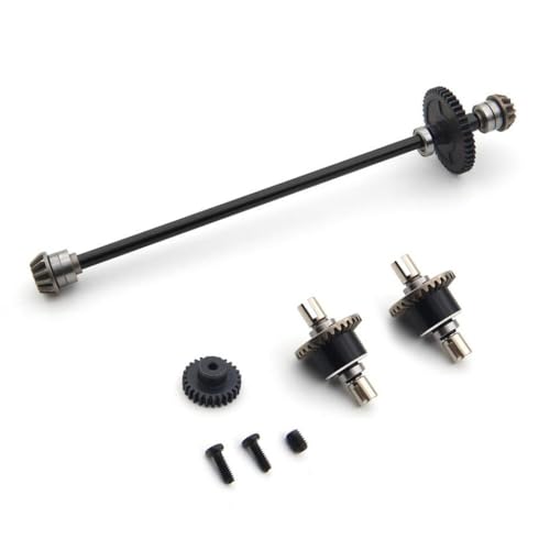 QMLQRGKF Metall -Upgrade -Wellenbaugruppe 27T Motor Zahnradkompatibel mit 1/12 RC -Autos wie 124016 124017 124018 124019 Teile(Set B Balck) von QMLQRGKF