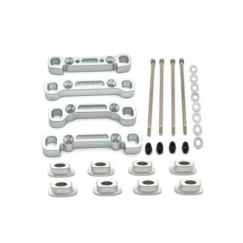 QMLQRGKF Metall -Upgrade vordere und hintere Schwung Armgetriebes Getriebemontage kompatibel mit 1/10 RC -Automodellen 104001 104002 104072(Silver) von QMLQRGKF
