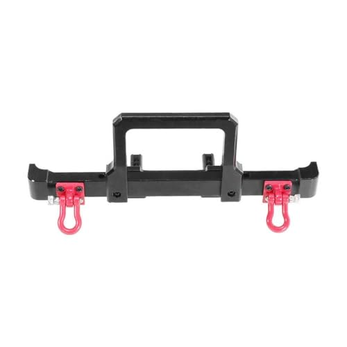QMLQRGKF Metall -Vordere Stoßfänger mit Schlepphaken Kompatibel mit 1/12 Skala RC Crawler Car MN128 Upgrade -Teilezubehör(Black) von QMLQRGKF