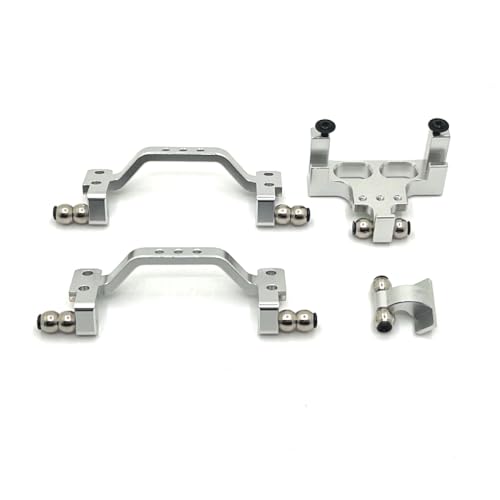 QMLQRGKF Metall erweiterte vordere und hintere Servomontage Kompatibel mit 1/16 RC C64 Fahrzeugteile(Silver) von QMLQRGKF