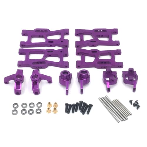 QMLQRGKF Metall -verbesserte Lenkbecherlager Kompatibel mit kompatible 144010 144001 144002 124016 124017 124018 124019 RC -Autoteile 6 6(Purple) von QMLQRGKF