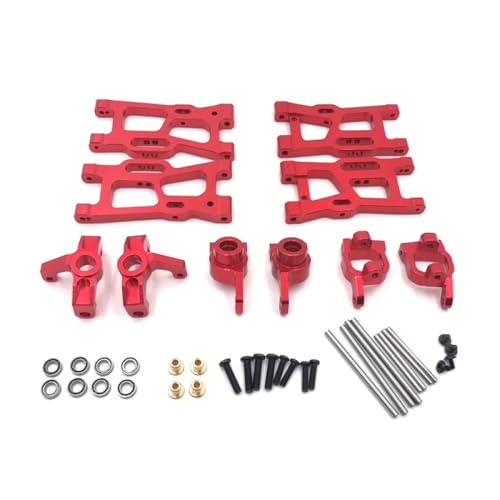 QMLQRGKF Metall -verbesserte Lenkbecherlager Kompatibel mit kompatible 144010 144001 144002 124016 124017 124018 124019 RC -Autoteile 6 6(Red) von QMLQRGKF