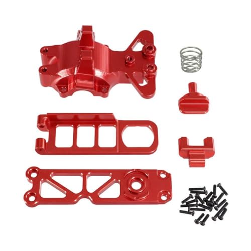 QMLQRGKF Metall vordere obere Getriebeabdeckung und Clip -Upgrade Kompatibel mit Hyper Go 1/16 Kompatible Modelle 16207 16208 H16 H16BM H16PL H16V3 M162 M163(Red) von QMLQRGKF