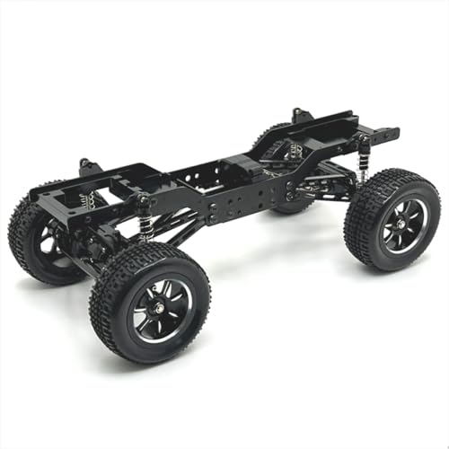QMLQRGKF Metallaktualisierung und Modifikation von Front- und Hintertürbrücken -Chassis -Rahmen Kompatibel mit MN 1/12 MN168 RC -kompatible Automobilteile(Black) von QMLQRGKF
