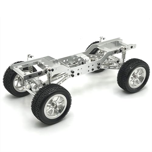 QMLQRGKF Metallaktualisierung und Modifikation von Front- und Hintertürbrücken -Chassis -Rahmen Kompatibel mit MN 1/12 MN168 RC -kompatible Automobilteile(Srebrny) von QMLQRGKF