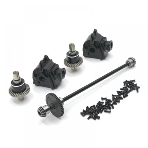QMLQRGKF Metallantriebswelle Getriebedifferential -Upgrade -Kit Kompatibel mit 1:14 Skala RC -Cars kompatibel mit Modellen 144010 144001 144002(Black) von QMLQRGKF