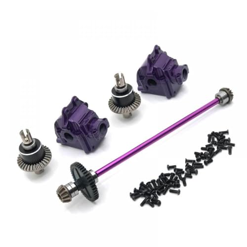 QMLQRGKF Metallantriebswelle Getriebedifferential -Upgrade -Kit Kompatibel mit 1:14 Skala RC -Cars kompatibel mit Modellen 144010 144001 144002(Purple) von QMLQRGKF