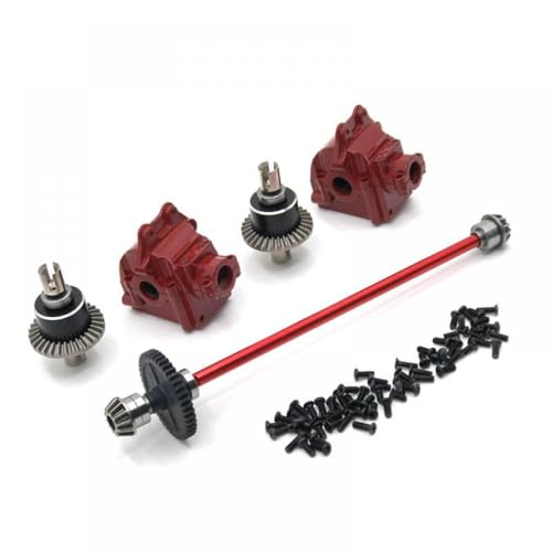 QMLQRGKF Metallantriebswelle Getriebedifferential -Upgrade -Kit Kompatibel mit 1:14 Skala RC -Cars kompatibel mit Modellen 144010 144001 144002(Red) von QMLQRGKF
