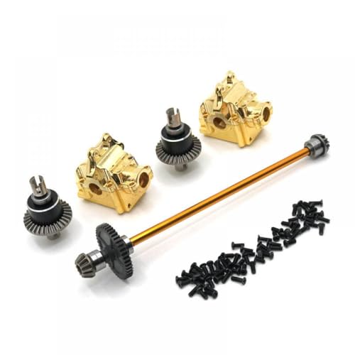 QMLQRGKF Metallantriebswelle Getriebedifferential -Upgrade -Kit Kompatibel mit 1:14 Skala RC -Cars kompatibel mit Modellen 144010 144001 144002(Yellow) von QMLQRGKF