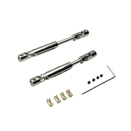 QMLQRGKF Metallantriebswelle mit 3 mm bis 4 mm Wellenhülle Kompatibel mit Upgrade -Teile, die mit MN78 MN82 LC79 1/12 RC -Autos kompatibel sind(Silver) von QMLQRGKF