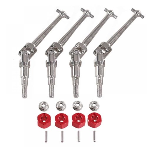 QMLQRGKF Metallkupplungsmutterantriebswelle Teile kompatibel mit Hyper GO 1/16 16207 16208 16209 16210 H16 H16BM H16PL 1/14 14210 H14BM RC -Autozubehör(Red) von QMLQRGKF