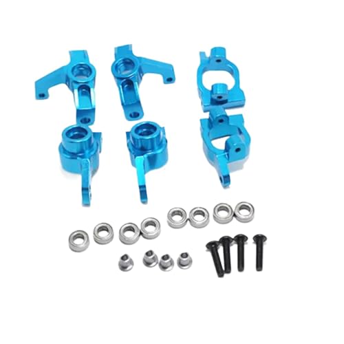 QMLQRGKF Metalllenkblöcke C-Hub-Träger kompatibel mit 144001 144002 144010 124007 124008 124016 124017 124018 124019 RC-Autoteile RC(Blue) von QMLQRGKF