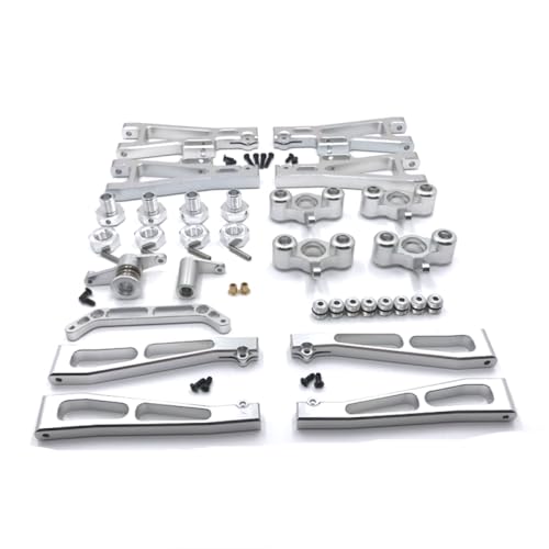 QMLQRGKF Metalllenker Swing Arm Assembly Upgrade Modification 17mm Combiner Kompatibel mit 1/10 J3 kompatible RC -Autos(Silver) von QMLQRGKF