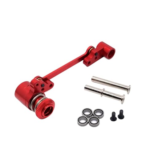 QMLQRGKF Metalllenker -Upgrade -Baugruppe kompatibel mit 144010 144001 144002 124016 127017 124018 124019 1/14 RC -Autoteile RC(Red) von QMLQRGKF