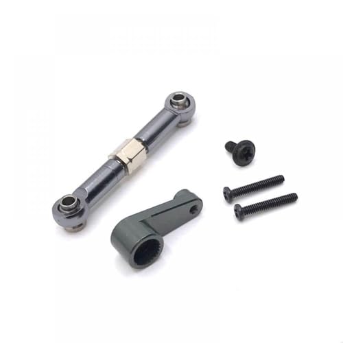 QMLQRGKF Metalllenker und Lenkschaltarm Kompatibel mit Verschiedene RC -Autos kompatibel mit den Modellen 144010 144001 144002 124017 124016 124018 124019(Dark Grey) von QMLQRGKF