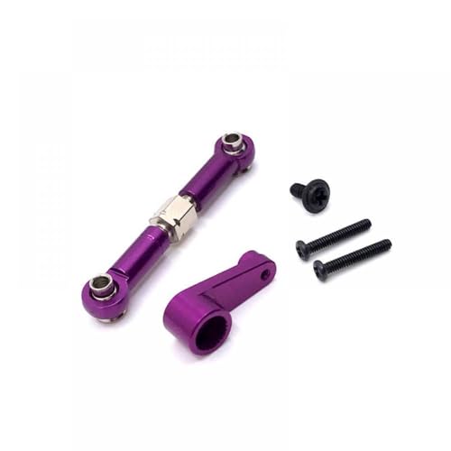 QMLQRGKF Metalllenker und Lenkschaltarm Kompatibel mit Verschiedene RC -Autos kompatibel mit den Modellen 144010 144001 144002 124017 124016 124018 124019(Purple) von QMLQRGKF