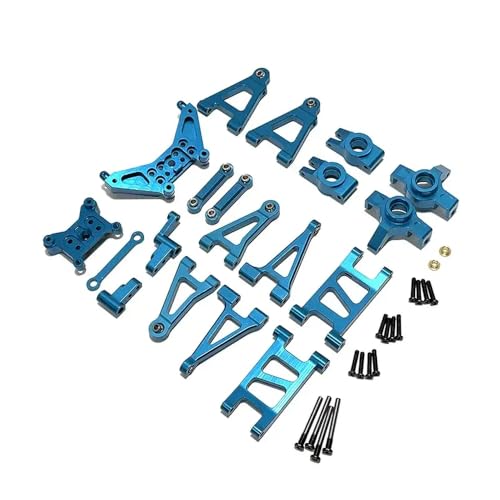 QMLQRGKF Metalllenker- und hintere Hub -Upgrade -Teile Kompatibel mit Hyper Go 1/14 RC 14301 14302 Kompatible Zubehör(Blue) von QMLQRGKF