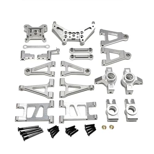 QMLQRGKF Metalllenker- und hintere Hub -Upgrade -Teile Kompatibel mit Hyper Go 1/14 RC 14301 14302 Kompatible Zubehör(Silver) von QMLQRGKF