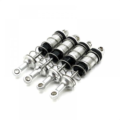 QMLQRGKF Metallöl -Stoßdämpferdämpfer 4PCs kompatibel mit 1/16 RC -Autos 16101 16102 16103 Upgrade -Teilezubehör(Silver) von QMLQRGKF