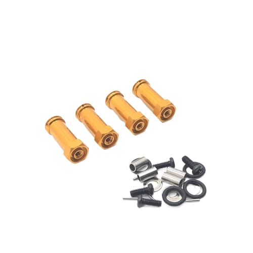 QMLQRGKF Metallradweiterungsadapter -Upgrade -Kit Kompatibel mit kompatible 144010 144001 144002 124016 124017 124018 124019 RC -Autoteile RC(Yellow) von QMLQRGKF
