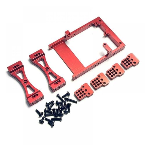 QMLQRGKF Metallschock -Mount -Halterung Kreuzstrahlstrahl Kompatibel mit 1/16 RC -Auto -Kit -Kit -Kompatibel mit C14 C24 B14 B24(Red) von QMLQRGKF
