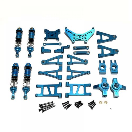 QMLQRGKF Metallschockdämpfer Schwung Arm Lenkung Cup Upgrade Teile Zubehör kompatibel mit Hyper Go1 14301 14302 14303 RC -Autos(Blue) von QMLQRGKF