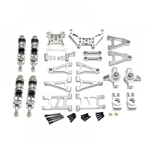 QMLQRGKF Metallschockdämpfer Schwung Arm Lenkung Cup Upgrade Teile Zubehör kompatibel mit Hyper Go1 14301 14302 14303 RC -Autos(Silver) von QMLQRGKF
