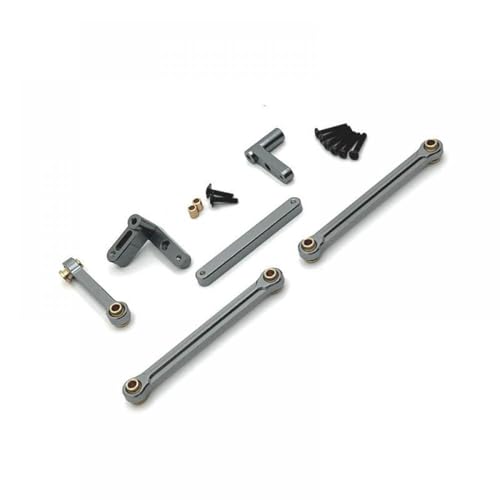 QMLQRGKF Metallverstärkte Lenkstangenvergleich mit 1/14 RC-Autos im Maßstab wie Huansu 14321 C8802 YDJ-D879 Teile(Dark Grey) von QMLQRGKF