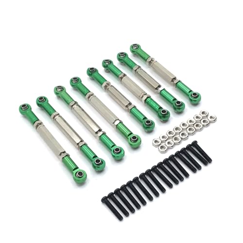 QMLQRGKF Metallverstellbarer Stange -Upgrade -Set 8PCs Kompatibel mit RC -Autos, die mit C14 C24 B14 B24 Henglong Feiyu kompatibel sind(Green) von QMLQRGKF