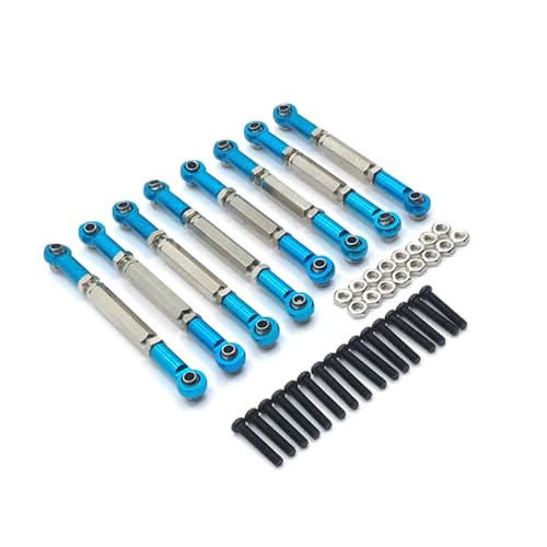QMLQRGKF Metallverstellbarer Stange -Upgrade -Set 8PCs Kompatibel mit RC -Autos, die mit C14 C24 B14 B24 Henglong Feiyu kompatibel sind(Sky Blue) von QMLQRGKF