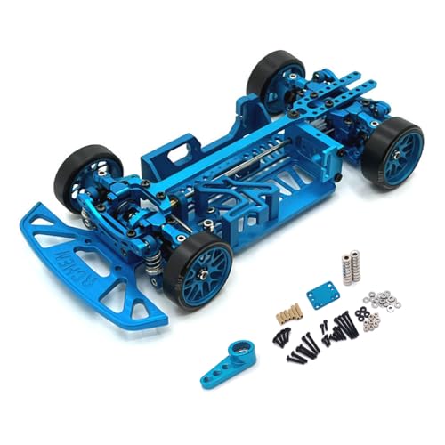 QMLQRGKF Multi -Rad -Metall -Metall -Upgrade -Rahmen, kompatibel mit CAR und -Q9 1/28 4WD RC -Autoteile(Sky Blue) von QMLQRGKF