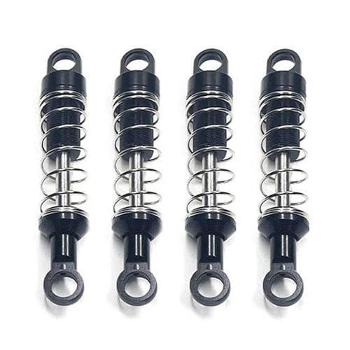 QMLQRGKF Nicht-hydraulische Externe Feder-Feder-Metall-Stoßdämpfer Set kompatibel mit 1/12 RC-Autos Mn78 Mn168 Teile(Black) von QMLQRGKF