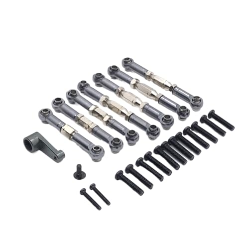 QMLQRGKF Upgrade 7PCS Metall 28T Servo Arm ARM -Spurstange Kompatibel mit kompatible 1/14 RC -Cars 144010 144001 144002 124016 127017 124018 124019(Dark Grey) von QMLQRGKF