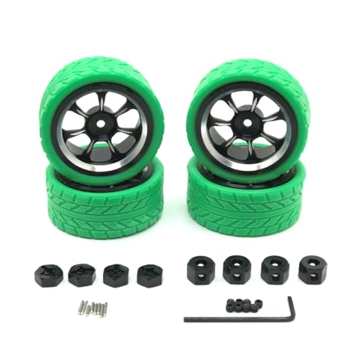 QMLQRGKF Upgrade Metal Color Racing 65mm Räder kompatibel mit 1/18 1/16 1/14 1/12 RC -Autos und Mn -Teile(Light Green) von QMLQRGKF
