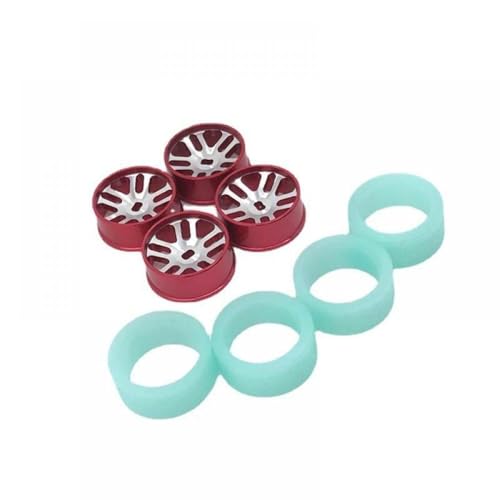 QMLQRGKF Verbesserte 24 -mm -Illuminat -Rennräder mit 1/28 Modellen 284131 K989 K969 K979 K999 P929 P939 IW04M Auto RC -Teile(Red) von QMLQRGKF