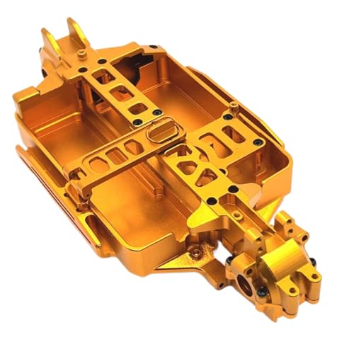 QMLQRGKF Verbessertes Metall -Chassis vordere und hintere Wellenboxen mit Modell 1/16 16207 16208 16209 16210 H16 M162 RC -Autoteile(Yellow) von QMLQRGKF
