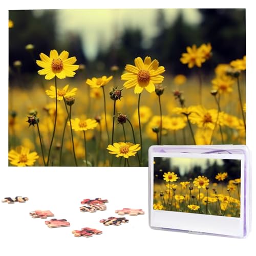 1000 Teile Puzzle für Erwachsene – Personalisiertes Stimulierendes Holzpuzzle – Sommergelbe Blumen – Bilder Puzzles für Geburtstag Weihnachten – 75 x 50 cm 1000 Teile Puzzle für Erwachsene – Personalisiertes Stimulierendes Holzpuzzle – Sommergelbe Blumen – Bilder Puzzles für Geburtstag Weihnachten – 75 x 50 cm von QMNEHJ
