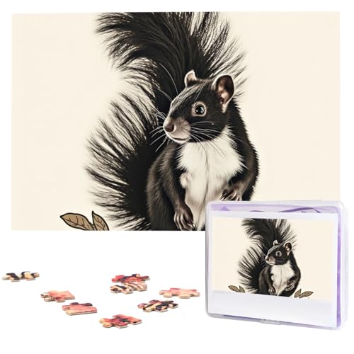 1000 Teile Puzzle für Erwachsene – Personalisiertes anregendes Holzpuzzle – Stinktier Foto Puzzle für Geburtstag Weihnachten – 75 x 50 cm 1000 Teile Puzzle für Erwachsene – Personalisiertes anregendes Holzpuzzle – Stinktier Foto Puzzle für Geburtstag Weihnachten – 75 x 50 cm von QMNEHJ