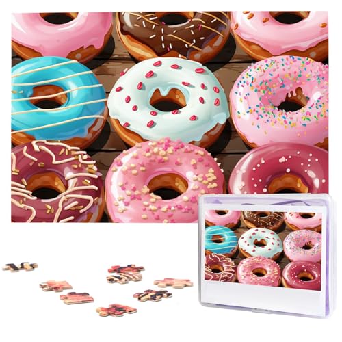 1000-teiliges Puzzle für Erwachsene, anspruchsvolle Puzzles, personalisiertes Holzpuzzle, Donuts, Fotos, Puzzles für Geburtstag, Weihnachten, 74,9 x 50 cm 1000-teiliges Puzzle für Erwachsene, anspruchsvolle Puzzles, personalisiertes Holzpuzzle, Donuts, Fotos, Puzzles für Geburtstag, Weihnachten, 74,9 x 50 cm von QMNEHJ