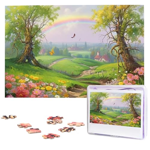 1000-teiliges Puzzle für Erwachsene, anspruchsvolle Puzzles, personalisiertes Holzpuzzle, Frühlingslandschaft, Fotos, Puzzles für Geburtstag, Weihnachten, 74,9 x 50 cm 1000-teiliges Puzzle für Erwachsene, anspruchsvolle Puzzles, personalisiertes Holzpuzzle, Frühlingslandschaft, Fotos, Puzzles für Geburtstag, Weihnachten, 74,9 x 50 cm von QMNEHJ