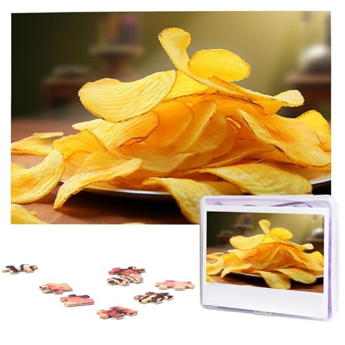 1000-teiliges Puzzle für Erwachsene, anspruchsvolle Puzzles, personalisiertes Holzpuzzle, Kartoffelchips, Fotos, Puzzles für Geburtstag, Weihnachten, 74,9 x 50 cm 1000-teiliges Puzzle für Erwachsene, anspruchsvolle Puzzles, personalisiertes Holzpuzzle, Kartoffelchips, Fotos, Puzzles für Geburtstag, Weihnachten, 74,9 x 50 cm von QMNEHJ